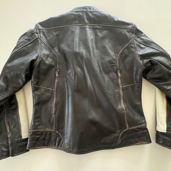 River Road Dame Vintage Leather Motorcycle Jacket - Picture 3 of 9